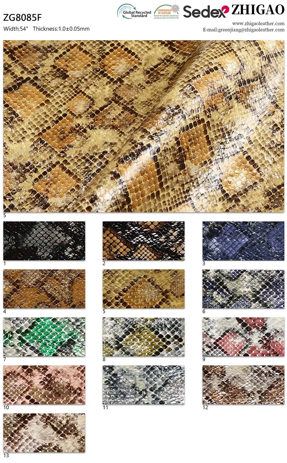 Crystal Snake Skin Shoes Bags PU Imitation Leather