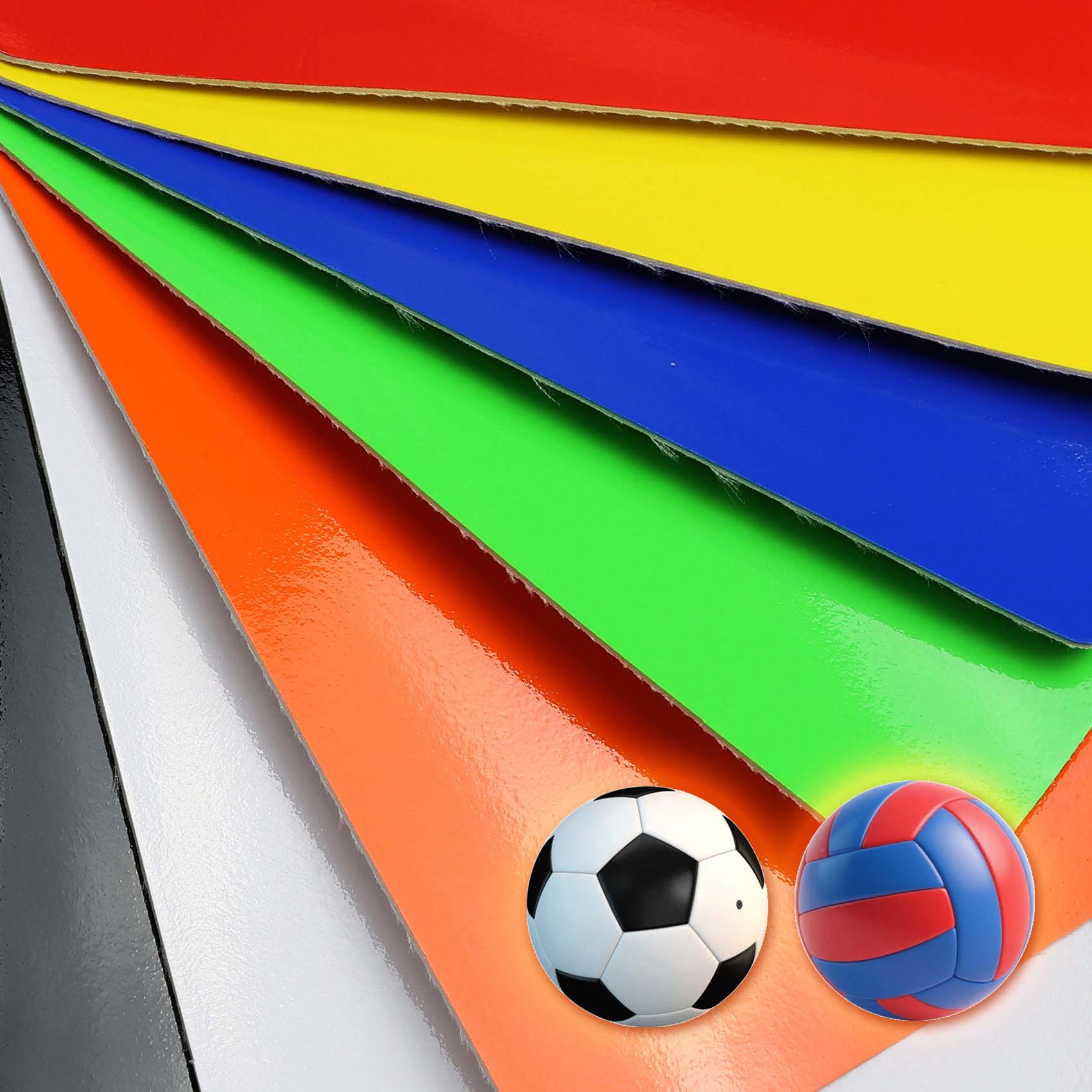 Spor topları PU suni deri yansıtıcı PVC deri
